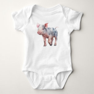 Cute Adorable Spotted Baby Piggie Piglet Bodysuit