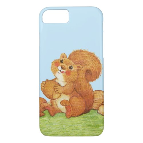 Cute Adorable Squirrel Acorns Nuts iPhone 87 Case