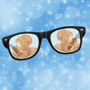 Cute Adorable Squirrel Acorns Nuts Retro Sunglasses