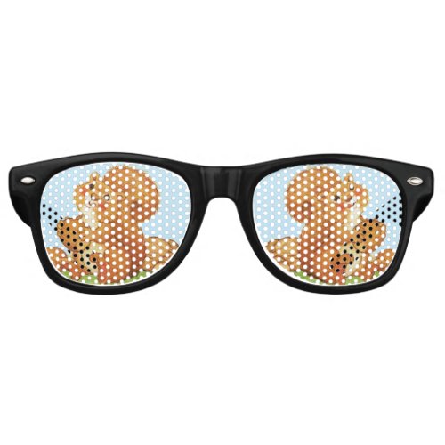 Cute Adorable Squirrel Acorns Nuts Retro Sunglasses