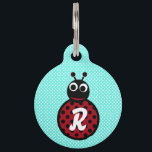 Cute Adorable Sweet Lady Bug Monogram Pet Tag<br><div class="desc">This very cute,  adorable,  and sweet little lady bug initial monogram is perfect for any girl. Customize this design by adding the custom name.</div>
