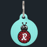 Cute Adorable Sweet Lady Bug Monogram Pet Tag<br><div class="desc">This very cute,  adorable,  and sweet little lady bug initial monogram is perfect for any girl. Customize this design by adding the custom name.</div>