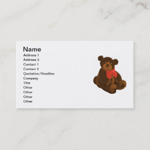 CUTE ADORABLE TEDDY BEAR BUSINESS CARD