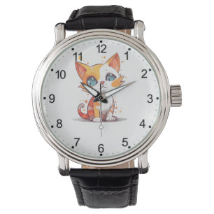 Cute Adorable White Cat Watch