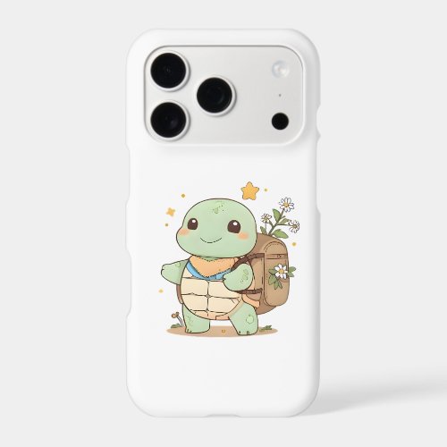 Cute Adventure Turtle Traveler Kawaii Design iPhone 17 Pro Case