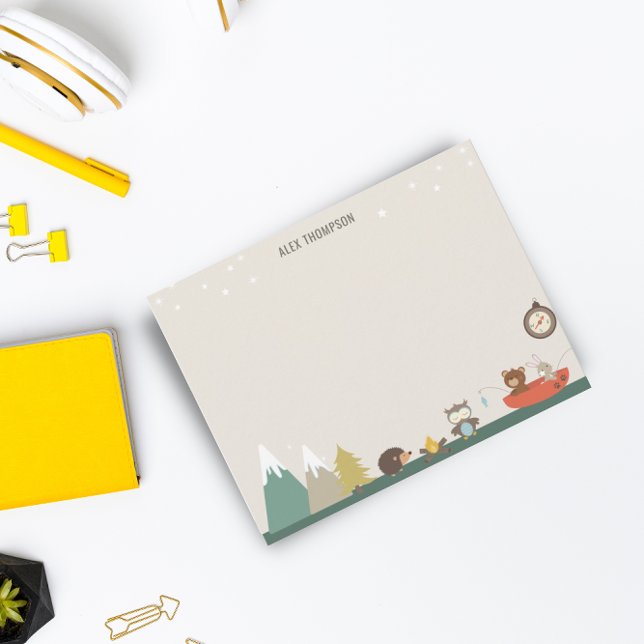 Cute Adventure Woodland Kids Stationery Note Card (Creator Uploaded)