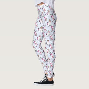 Cute Aerobic Unicorn Pattern Leggings