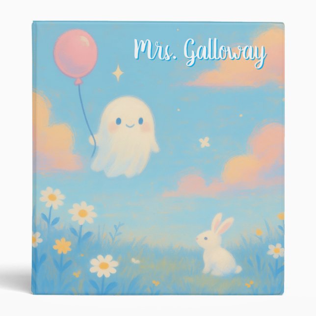 Cute Aesthetic Binder for Teachers or Students (Front)