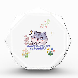 Cute Aesthetic Hamster Acrylic Award