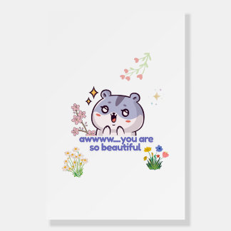 Cute Aesthetic Hamster Foam Board
