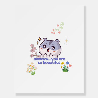 Cute Aesthetic Hamster Foam Board