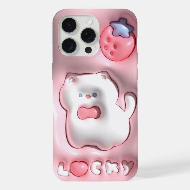 Cute Aesthetic iPhone Sticker Case (Back)