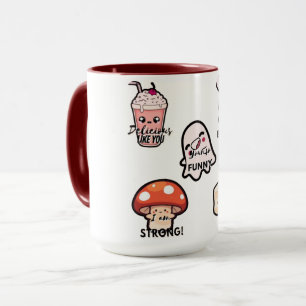 Cute Aesthetic Kawaii Sticker Style Mug