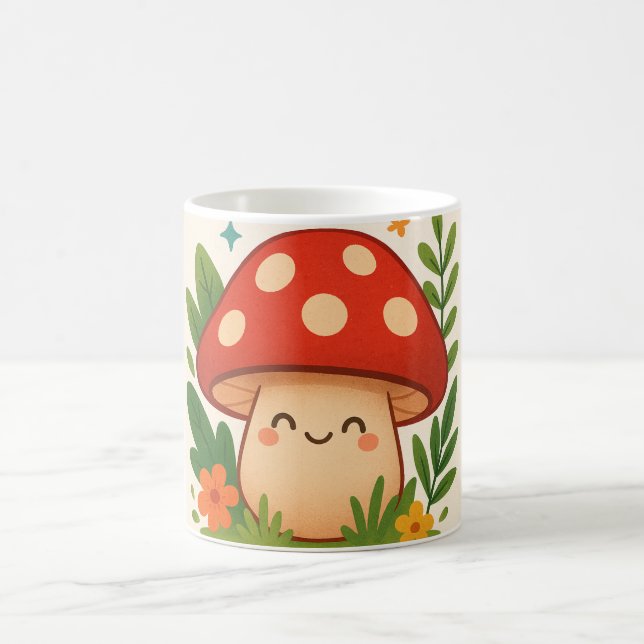Cute Aesthetic Mushroom Mug (Center)