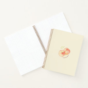 Cute aesthetic peaches pastel notebook