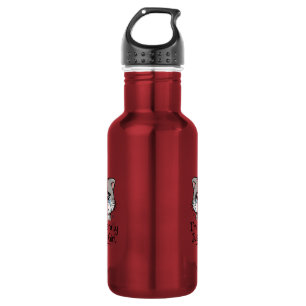 Cute Aesthetic Sad Cat "I'm Literally Just a Girl" Stainless Steel Water Bottle