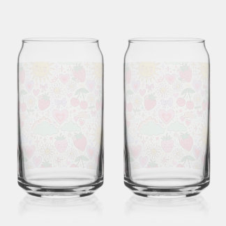 Cute Aesthetic Strawberry & Sunflowers Car Air Fre Can Glass