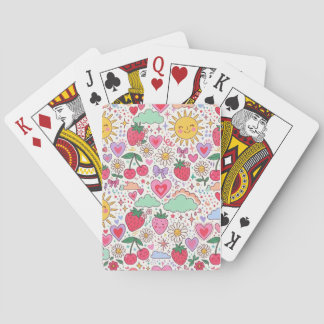 Cute Aesthetic Strawberry & Sunflowers Car Air Fre Poker Cards