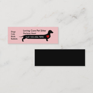 Cute Affordable Pet Sitter Business Cards