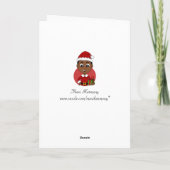 Cute African American Christmas boy cartoon Holiday Card | Zazzle