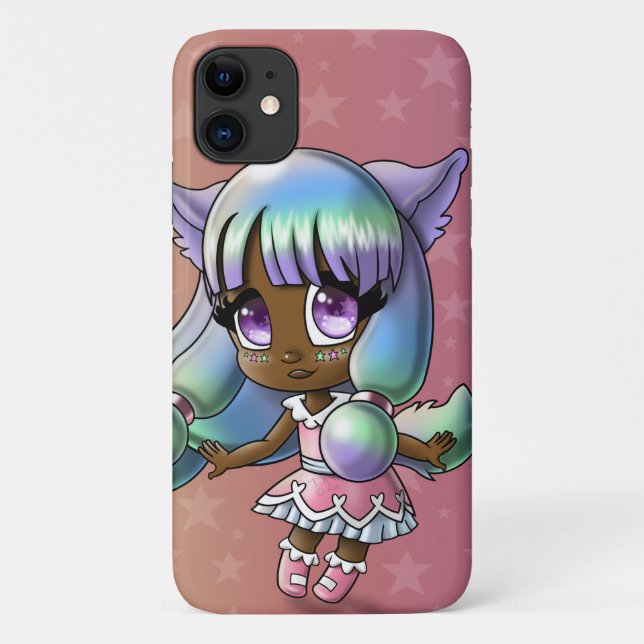 Cute African American Girl Case-Mate iPhone Case (Back)