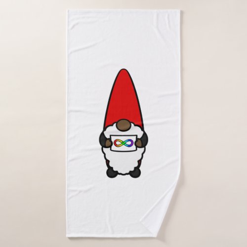 Cute African American Gnome With Neurodivergent Ra Bath Towel
