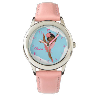 Cute African American Pink and Blue Watch