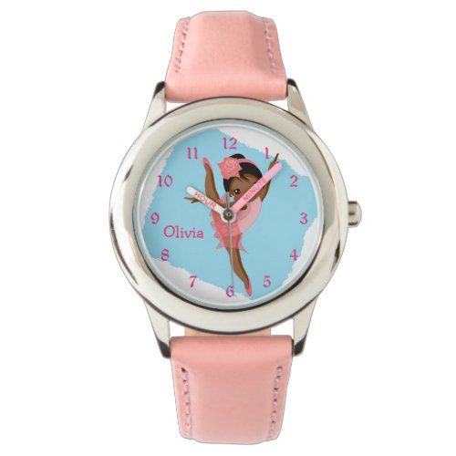 Cute African American Pink and Blue Watch