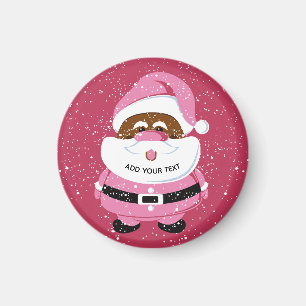 Cute African-American Santa Claus Christmas Magnet