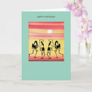 Cute African Break Dance Birthday Card