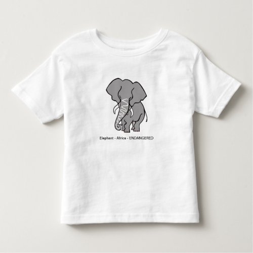 Cute African  Elephant _ Animal lover _ Endangered Toddler T_shirt