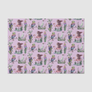 Cute African Flamingo Bird Lover Aesthetic Tissue Paper