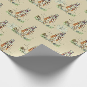 Cute African Nutcracker Snowflakes  Wrapping Paper