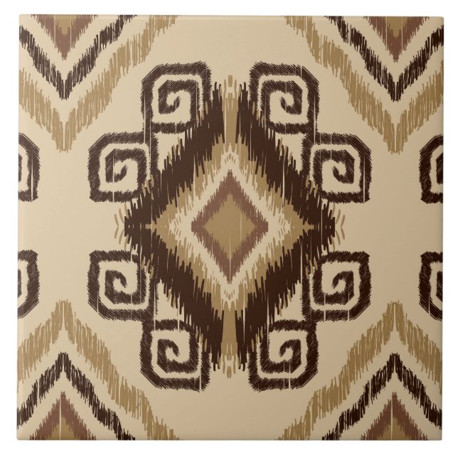 Cute African style pattern  Ceramic Tile (Front)