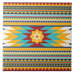Cute African style pattern Ceramic Tile