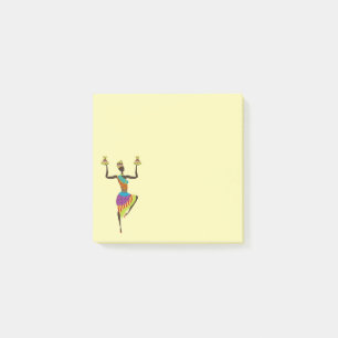 Cute African tribal lady art stationery Post-it Notes