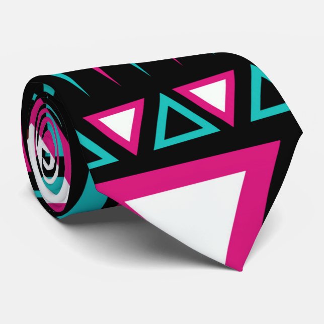 Cute African Tribal pattern Neck Tie (Rolled)