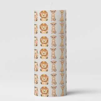 Cute African Wild Animals Pillar Candle