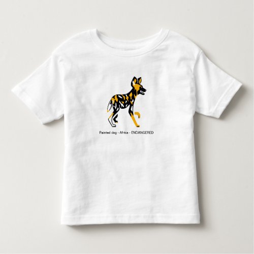 Cute African wild dog _Painted dog _Animal lover  Toddler T_shirt
