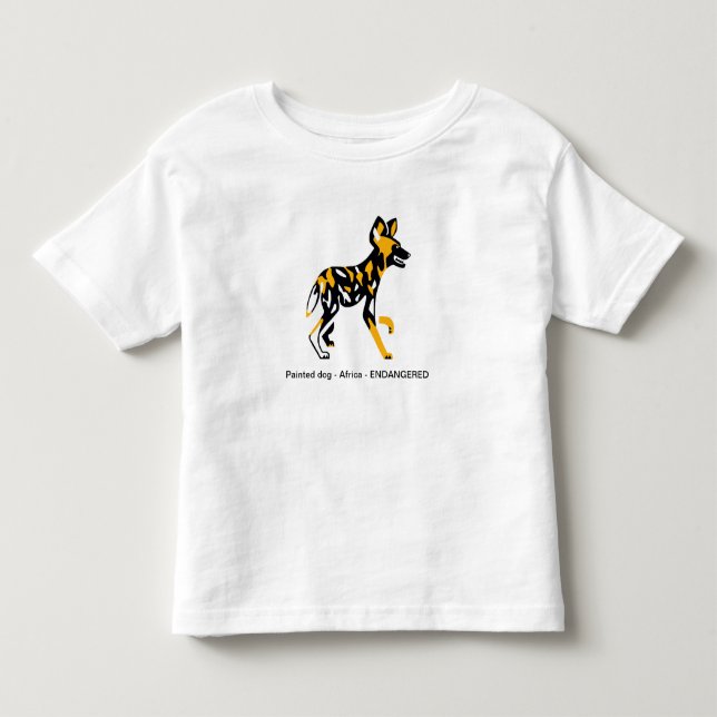 Cute African wild dog -Painted dog -Animal lover  Toddler T-shirt (Front)
