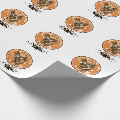 Cute African Wild Dog Wrapping Paper