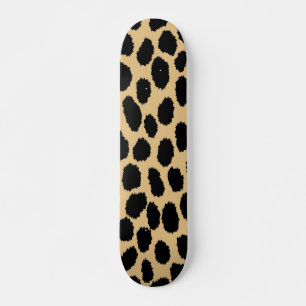 Cute African Wildlife Cheetah Animal Print Pattern Skateboard