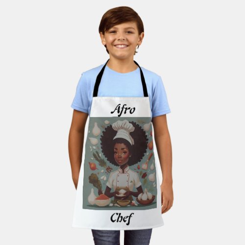 Cute  Afro Chef  Apron