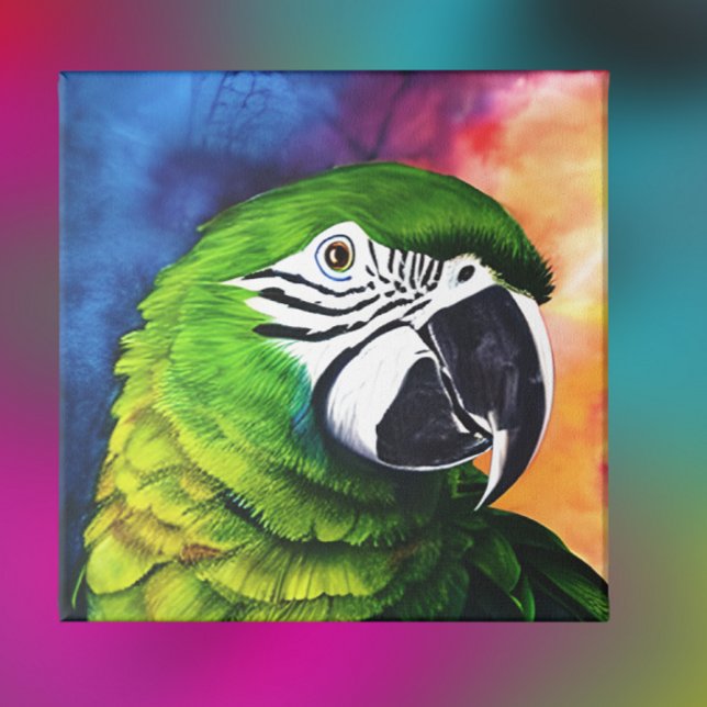 Cute AI Generated Green Parrot Acrylic Print (Creator Uploaded)