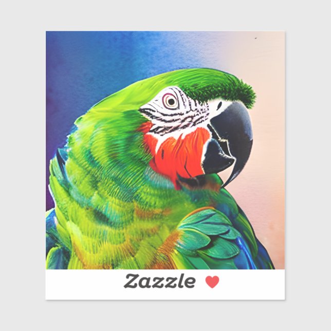Cute AI Generated Parrot Sticker (Sheet)
