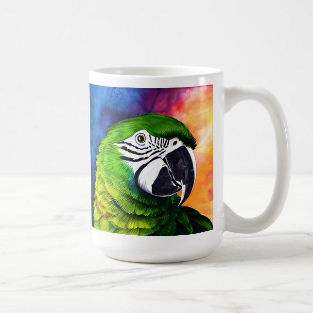 Cute AI Generated Parrots Coffee Mug (Right)