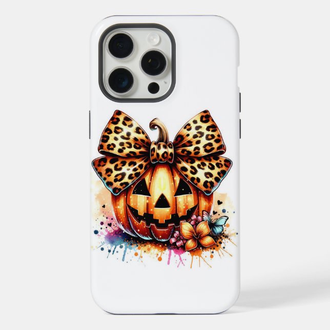 Cute ai generated pumpkin iPhone case (Back)