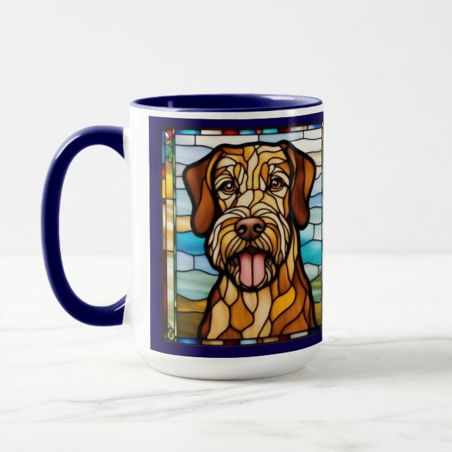 Cute Airedale Ceramic Coffee Mug (Left)