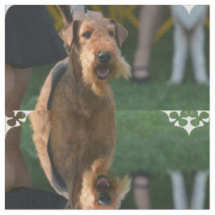 Cute Airedale Terrier Fabric