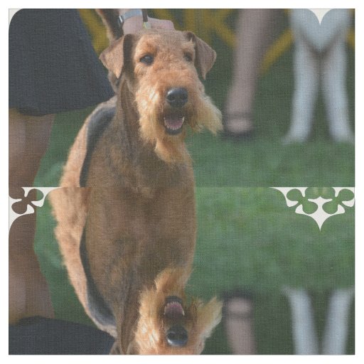 Cute Airedale Terrier Fabric